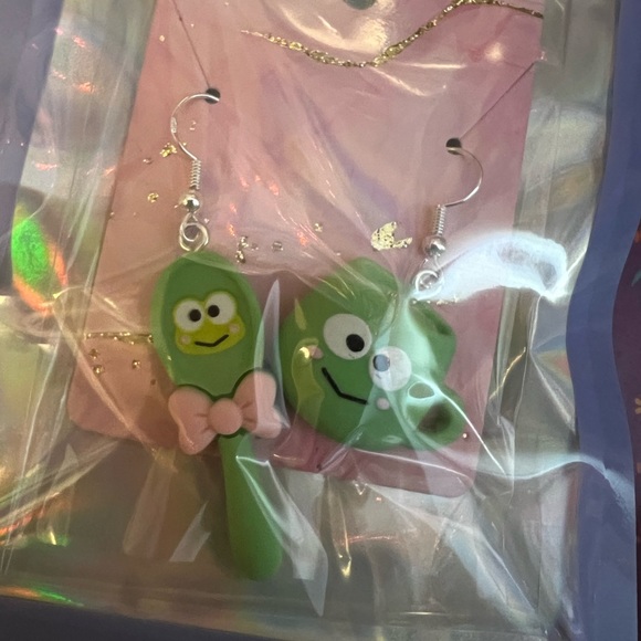 Keroppi spoon& mug earrings - Picture 4 of 4